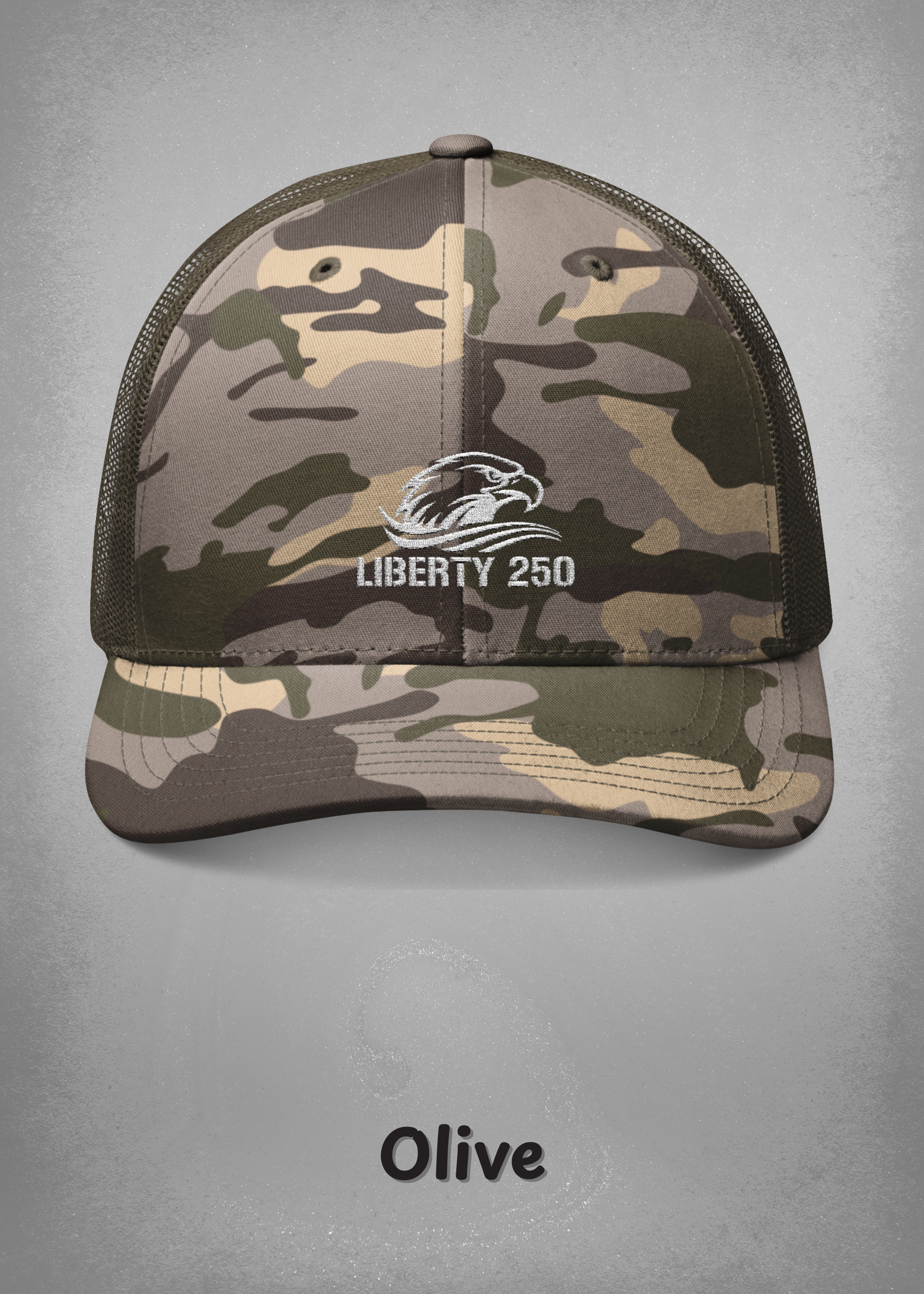 Liberty 250 Camouflage Trucker Hat
