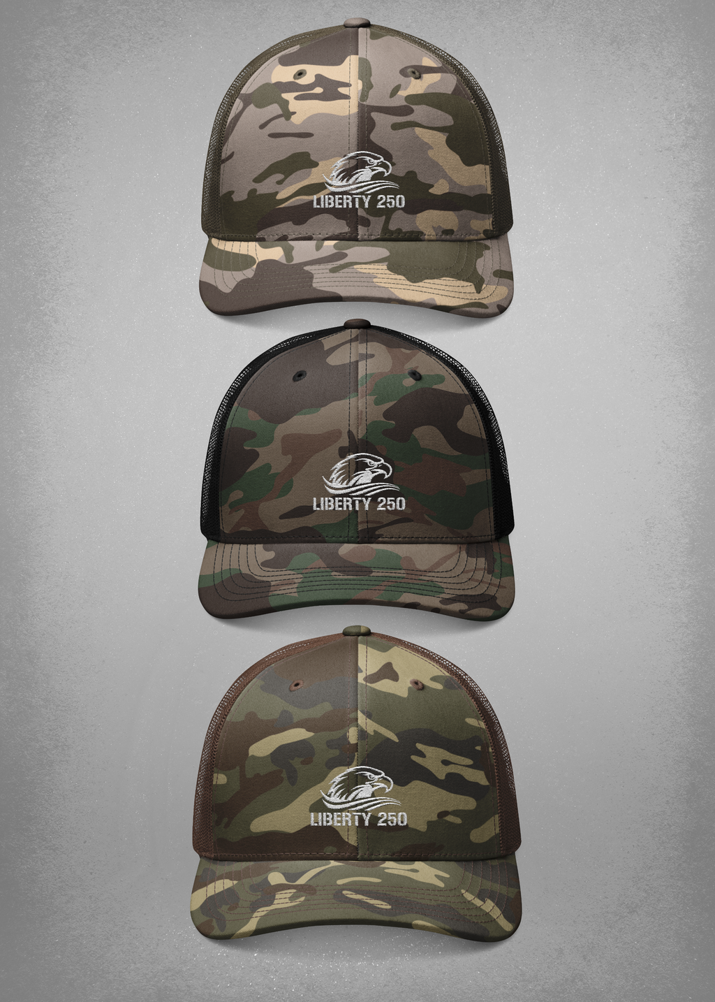 Liberty 250 Camouflage Trucker Hat